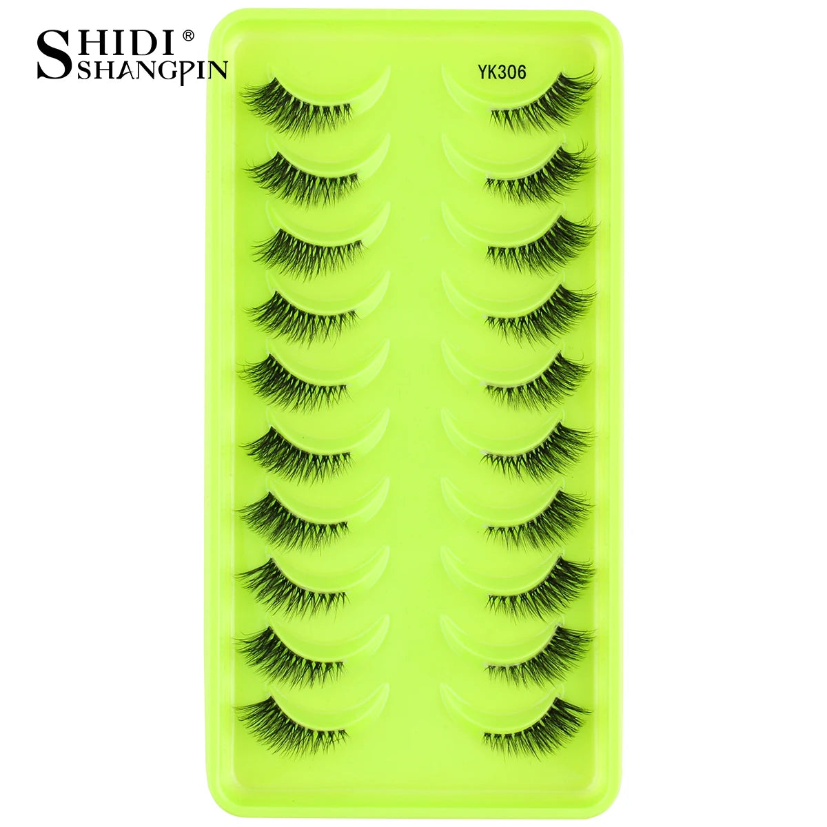 SHIDISHANGPIN 5/10Pairs False Lashes Cat Eye Eyelashes Eyelash Extension 3D Mink Half Lashes Natural Makeup faux Cils maquiagem - Blinksy